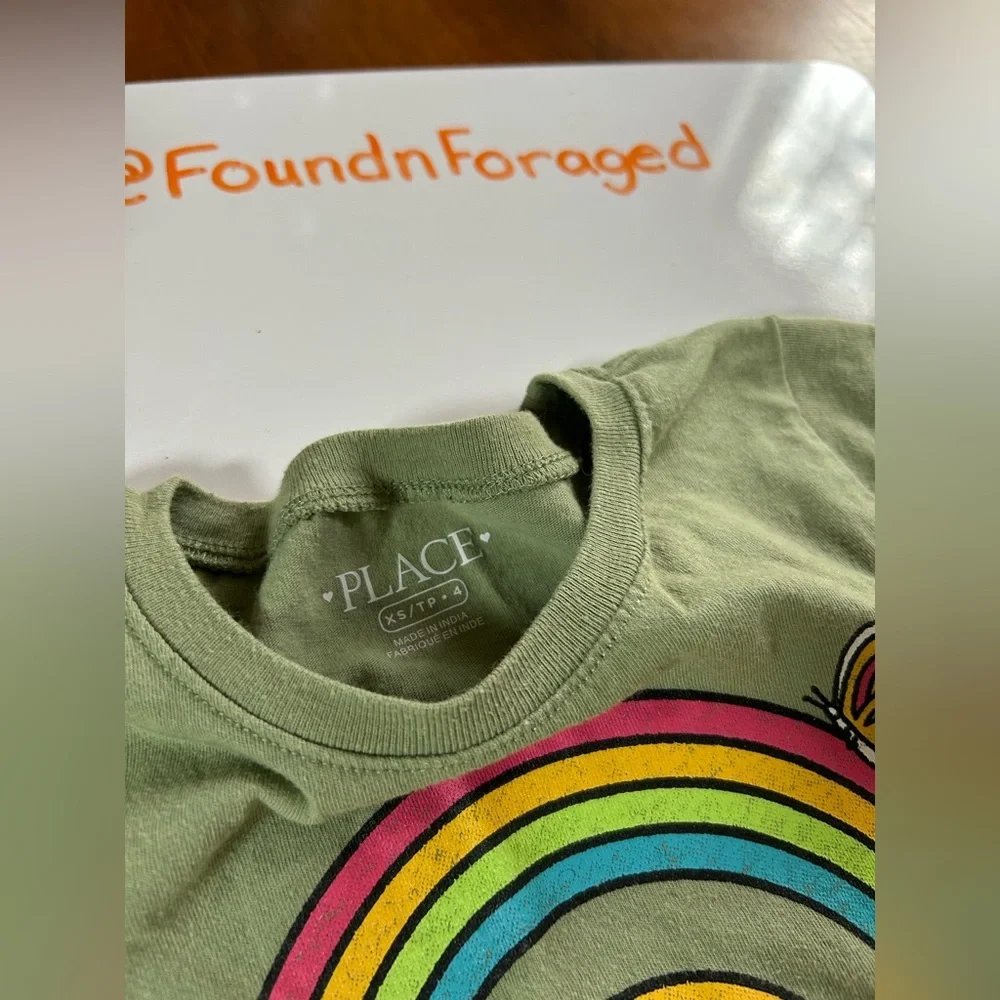 Nature Graphic Tee – Girls XS (4) | Rainbow Mountain Nature Outdoor Hike Shirt